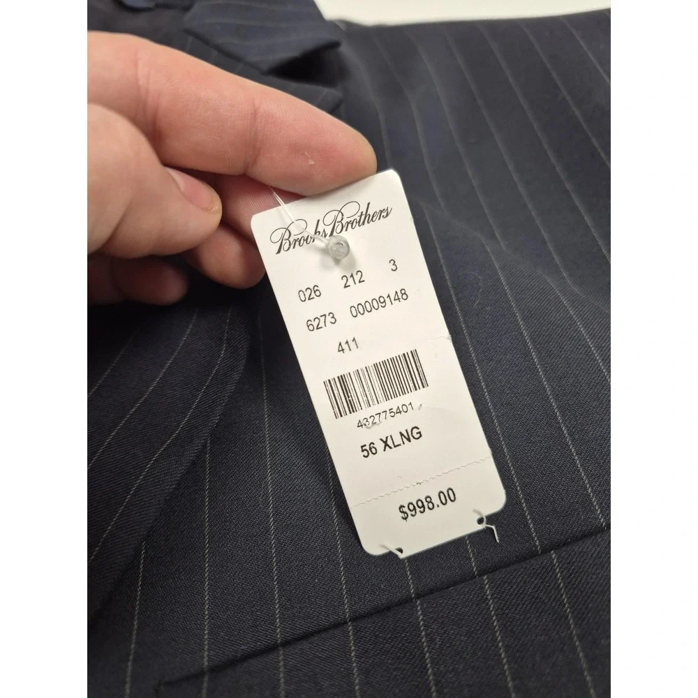 Brooks Brothers Suit Mens 56 XLong Blue Wool 2 Piece 51x36 1818 Madison NWT